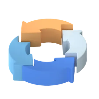 循环简约3D数据png图标素材