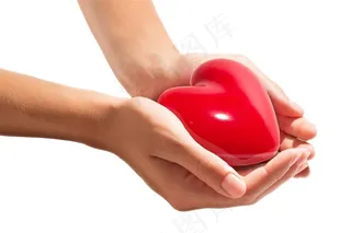 纯白底双手捧着立体爱心献爱心图片心型图片