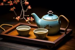 泡茶精美的茶具摄影图