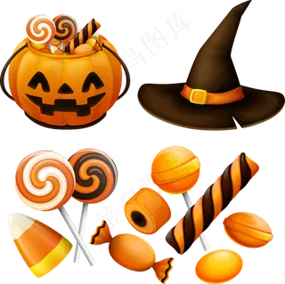 卡通万圣节节日糖果
