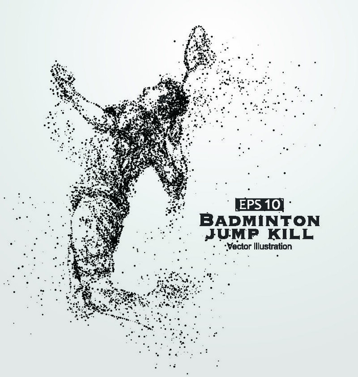 矢量科技动感粒子元素EPS运动人物动物点状创意矢量科幻设计素材