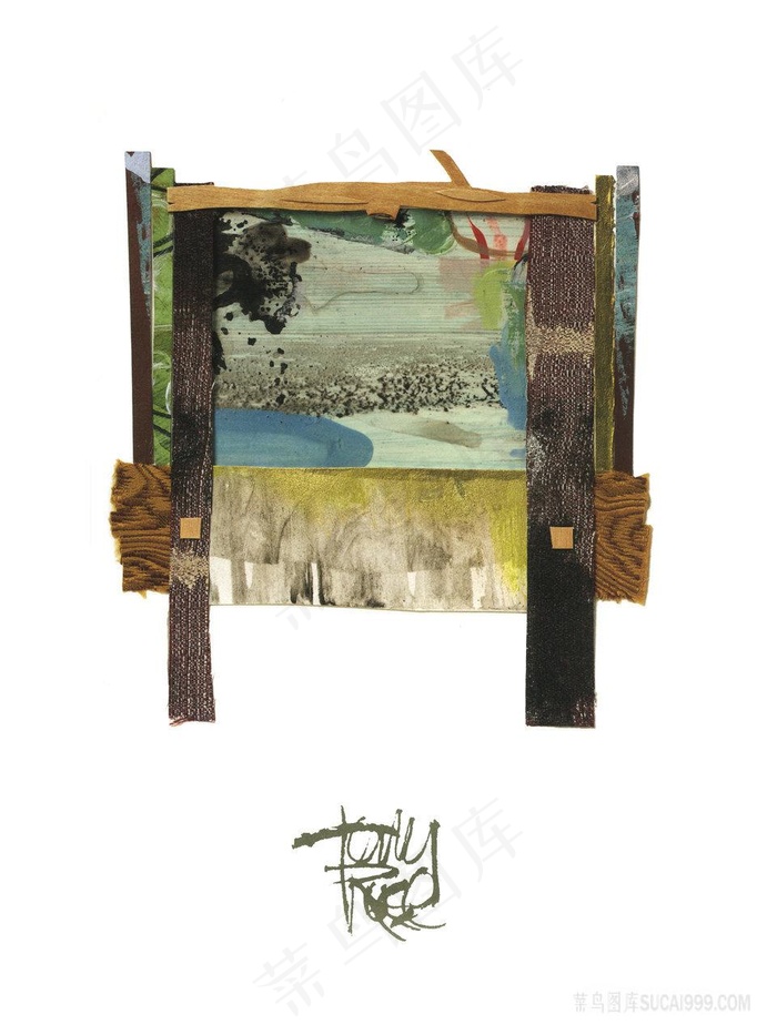 木架油画风景画