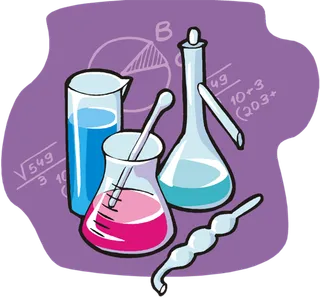 紫色卡通实验工具少儿兴趣班