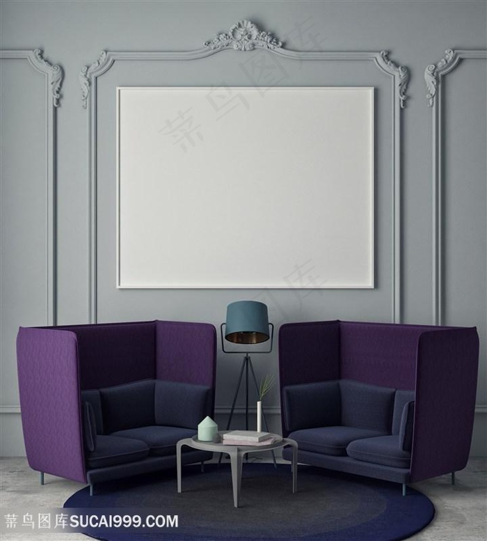 欧式室内装饰画展板高清图片