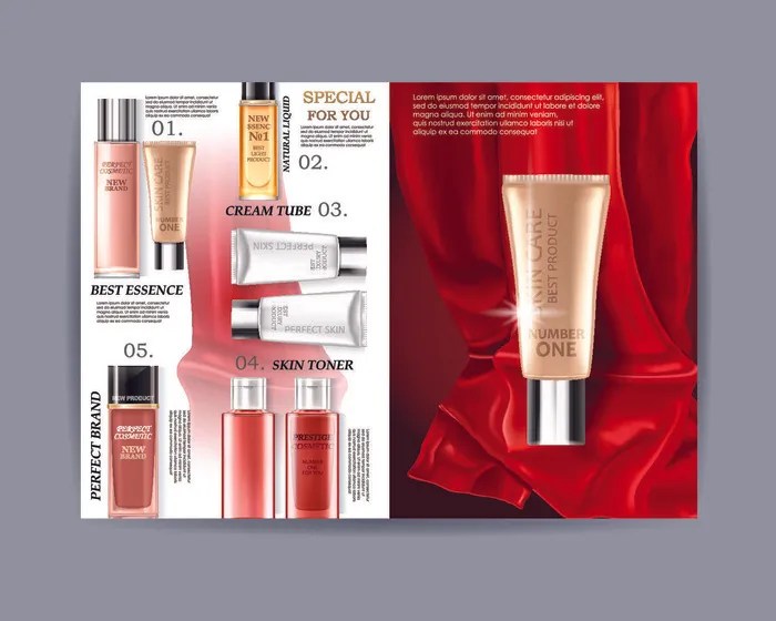 设计广告化妆品素材eps,ai矢量模版下载