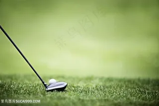 高尔夫球杆和球高清图