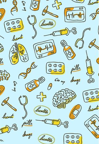 医疗医学小图标背景底纹