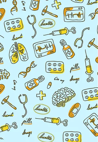 医疗医学小图标背景底纹