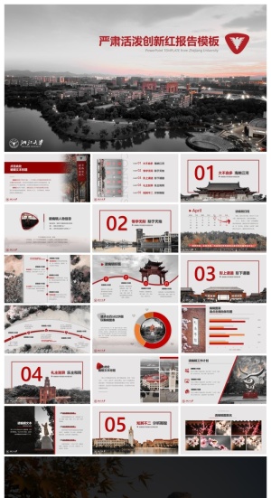浙江大学-孔奕文-答辩通用PPT模板预览图