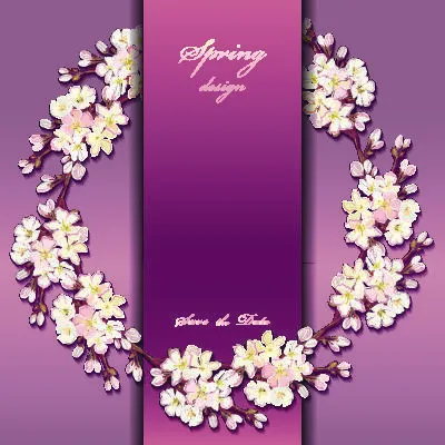 欢迎春天花开素材eps,ai矢量模版下载