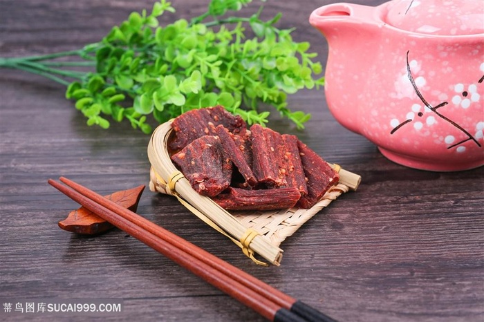 特色小吃牛肉干中华美食