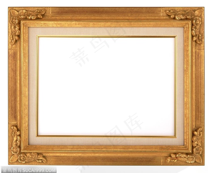 相框边框-欧式花纹四角蝴蝶装饰的边框