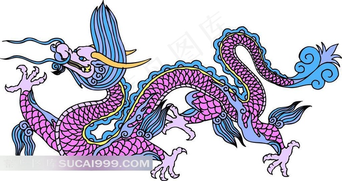 吉祥龙纹图案素材