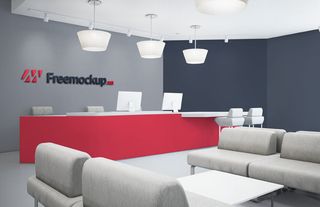 公司柜台logo标志样机