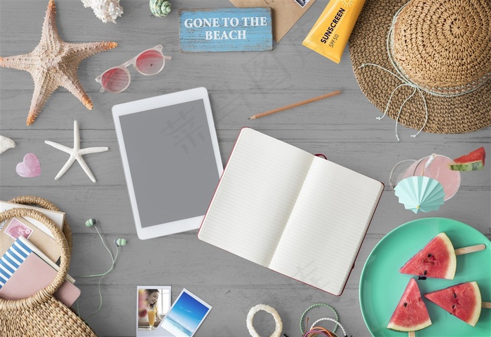 美丽夏日与办公商务图片