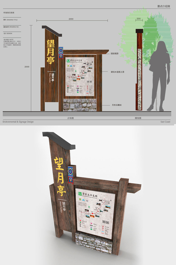 公园景区景点介绍景区总览图导视牌设计