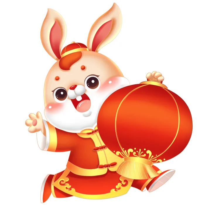 兔年兔子 兔年鞭炮兔 鞭炮兔子元素兔年元素 兔子