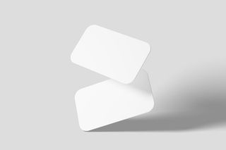 立体正反面圆角名片样机素材