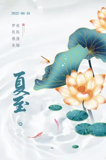 夏至节气宣传海报