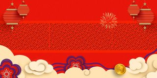 2022虎年新年春节卡通模板喜庆节日背景