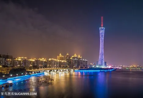 珠江风光夜色景色景点背景图片 珠江风光夜色景色景点背景图片