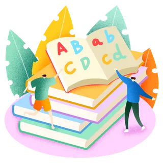 教育培训学英语_元素元素 插画