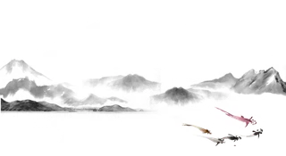 山水画素材中国风水墨画素材元素中国画