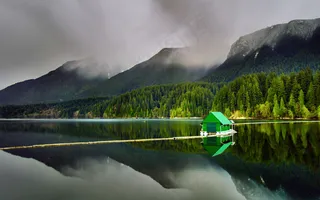 绿色 树林 丘陵 风景高 河流山川 高清摄影 蓝天白云 