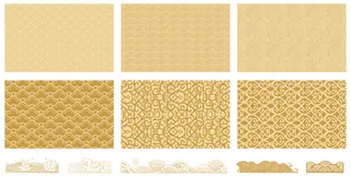 祥云 底纹 复古 波浪 背景