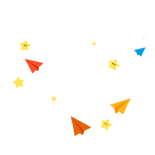 纸飞机素材卡通