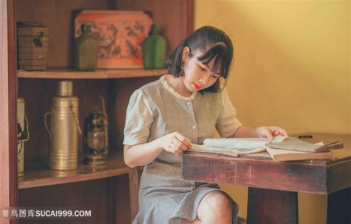 阅读学习美女图片
