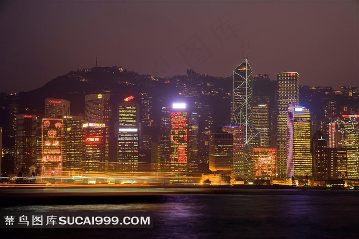 维多利亚港夜景高清素材
