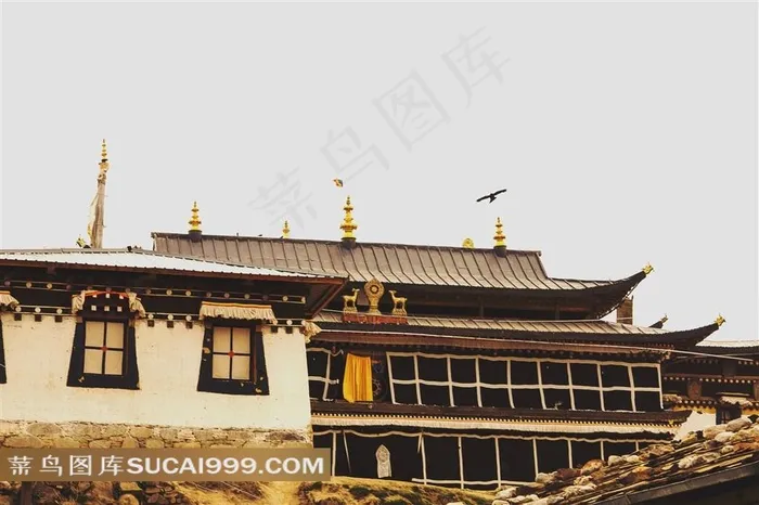 甘南郎木寺格尔底寺院主殿建筑