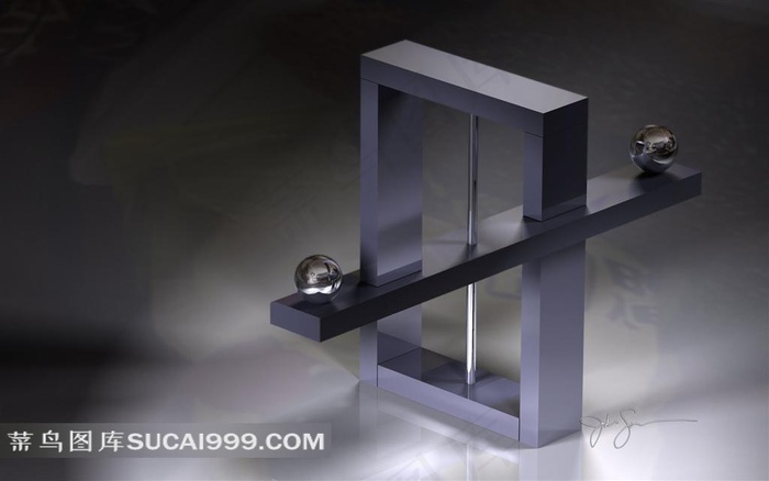 方框木条珠子创意视觉图像