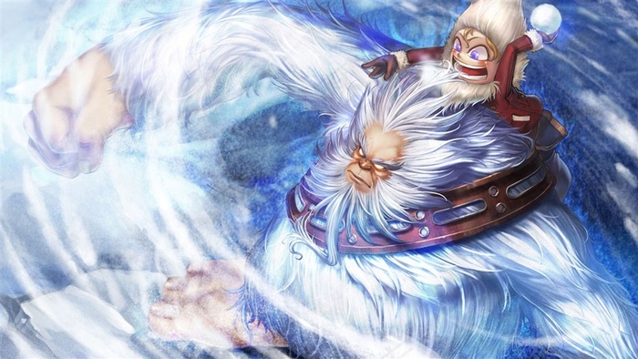 《英雄联盟》游戏角色雪人骑士努努素材