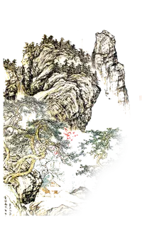 山水画素材中国风水墨画素材元素中国画 山水画素材中国风水墨画素材元素中国画