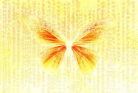 黄色创意卡通蝴蝶图片