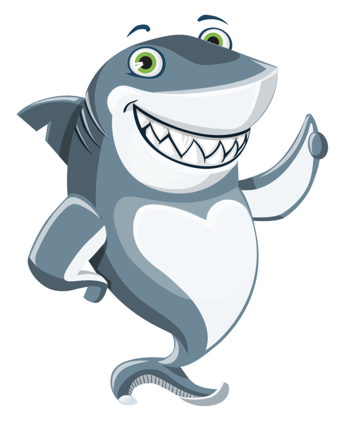 鲨鱼灰色卡通