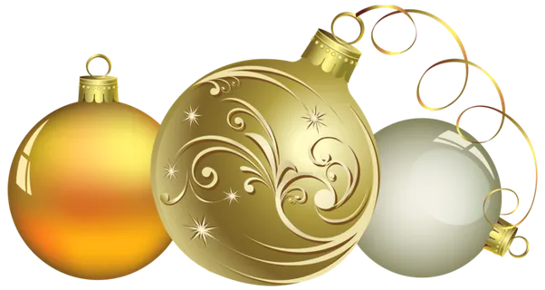 圣诞节冷杉铃铛花束饰品礼物盒免抠