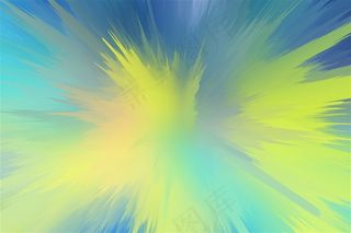 时尚主打蓝绿冷调放射水彩背景素材