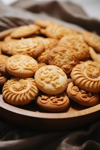 下午茶饼干曲奇甜点摄影图