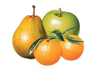 鳄梨和青苹果前的黄橙