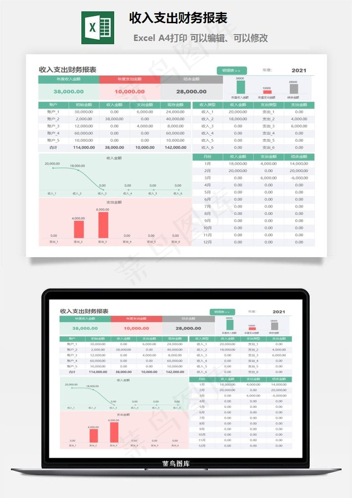 收入支出财务报表
