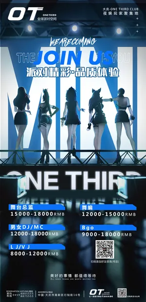 酒吧GOGO领舞招聘海报