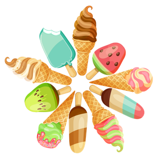 夏季冰淇淋甜品雪糕免扣免抠元素素材