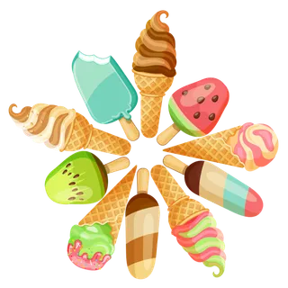 夏季冰淇淋甜品雪糕免扣免抠元素素材