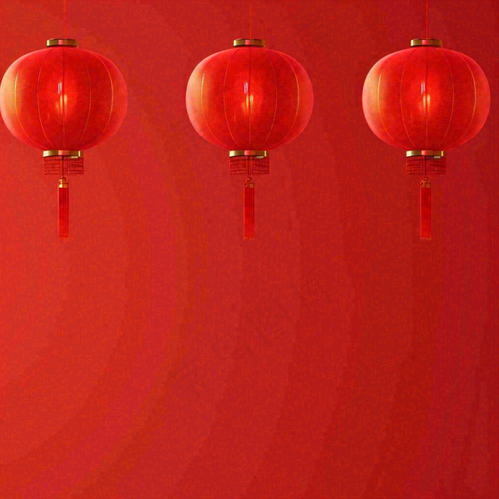 中国红创意喜庆灯笼，元旦新年小年除夕(1024x1024)