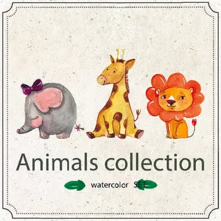 大象长颈鹿狮子免抠失量图