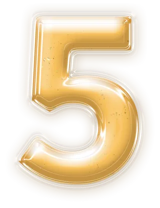 数字5水晶字立体泡泡字五