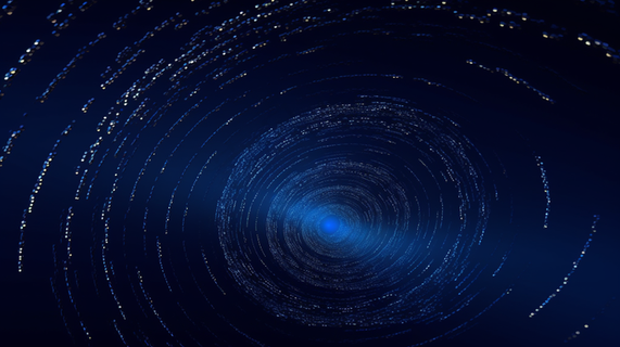 蓝色科技几何形线条点黑色背景